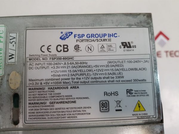 FSP GROUP FSP350-60GHC SWITCHING POWER SUPPLY