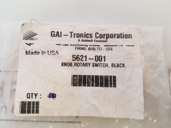 GAI-TRONICS 5621-001 BLACK ROTARY SWITCH