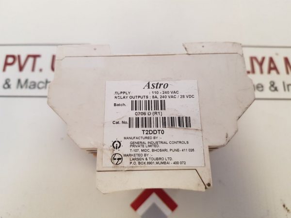 GENERAL INDUSTRIAL CONTROLS T2DDT0 ASTRO TIME SWITCH 110-240 VAC
