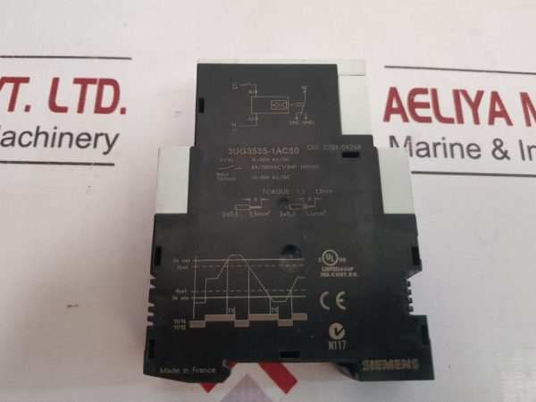 SIEMENS SIMIREL 3UG3 MONITORING RELAY 3UG3535-1AC50