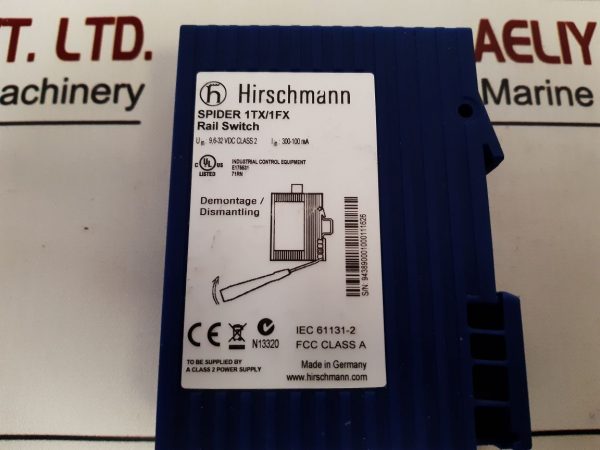 HIRSCHMANN SPIDER 1TX/1FX RAIL SWITCH