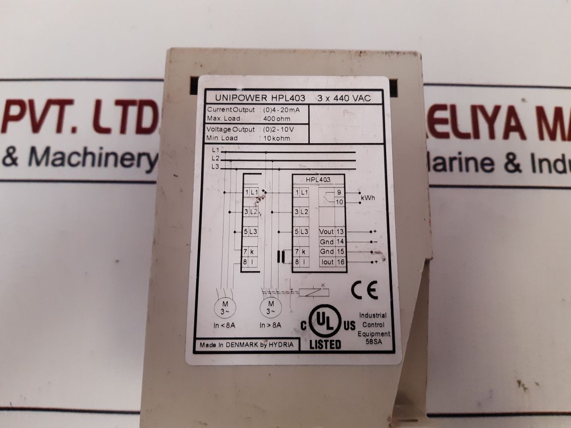 HYDRIA UNIPOWER HPL 403 TOOL MONITOR SYSTEM