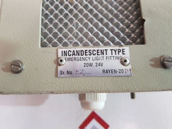 INCANDESCENT EMERGENCY LIGHT FITTING