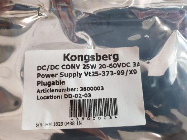 KONGSBERG VT25-373-99/X9 POWER SUPPLY