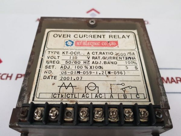 KT ELECTRIC KT-OCR..A OVER CURRENT RELAY