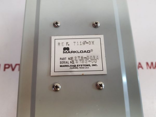 MARKLOAD SYSTEMS F5278-003A PREAMPLIFIER