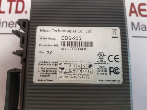 MOXA EDS-205 ETHERNET SWITCH
