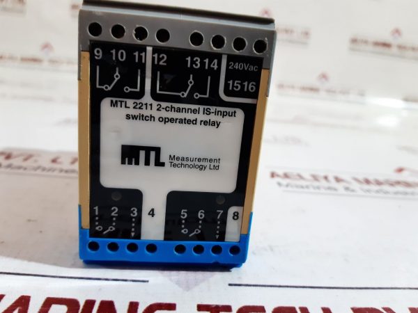 MTL MTL 2211 2-CHANNEL IS-INPUT SWITCH OPERATED RELAY