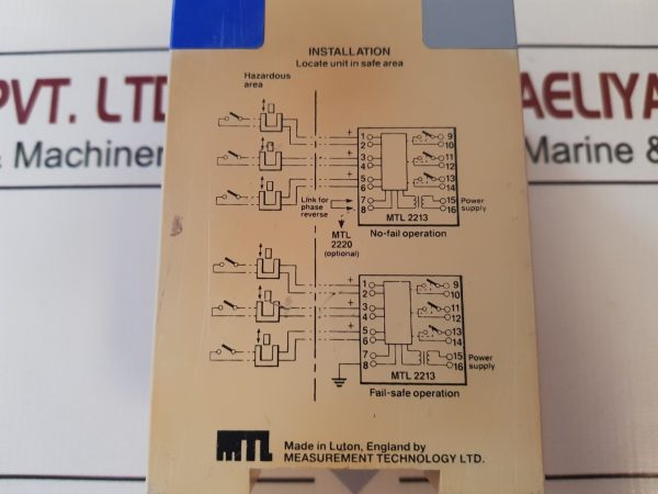 MTL MTL2213 3-CHANNEL SWITCH/PROXIMITY DETECTOR RELAY