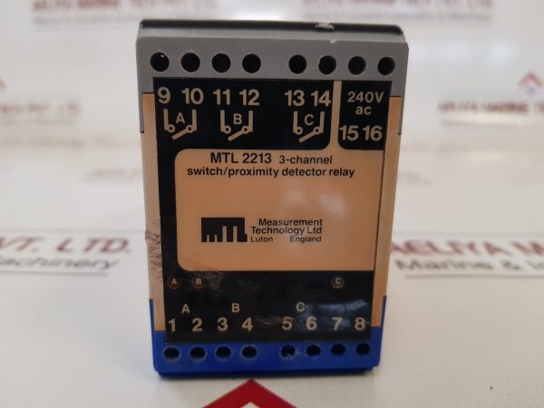 MTL MTL2213 3-CHANNEL SWITCH/PROXIMITY DETECTOR RELAY