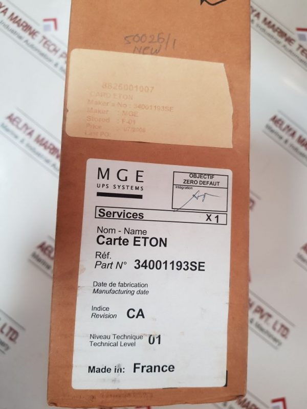 MGE ETON 34001193SE PCB CARD