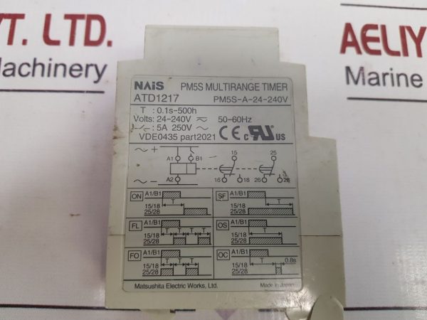 NAIS PM5S-A-24-240V MULTIRANGE TIMER ATD1217