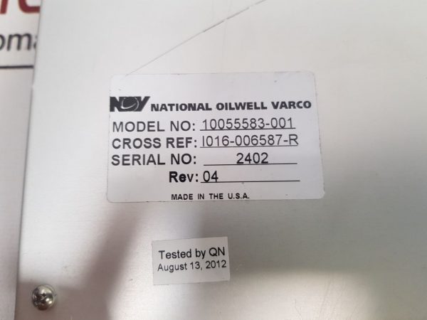 NATIONAL OILWELL VARCO 6587 SCR CONTROL MODULE 10055583-001