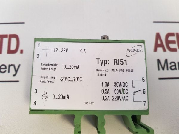 NORIS RI51 LIMIT VALUE SWITCH FOR FREQUENCY