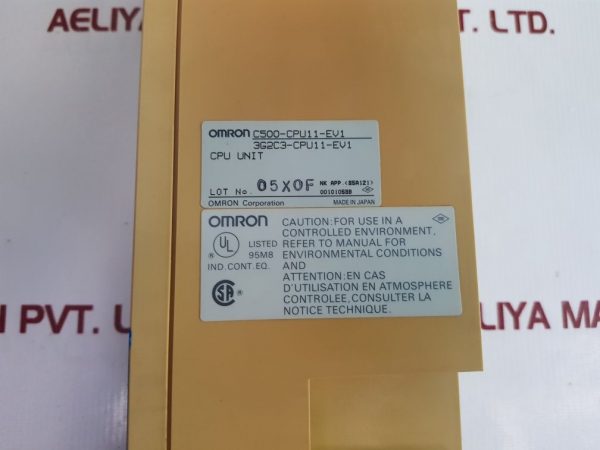 OMRON SYSMAC C500 PROGRAMMABLE CONTROLLER C500-CPU11-EV1
