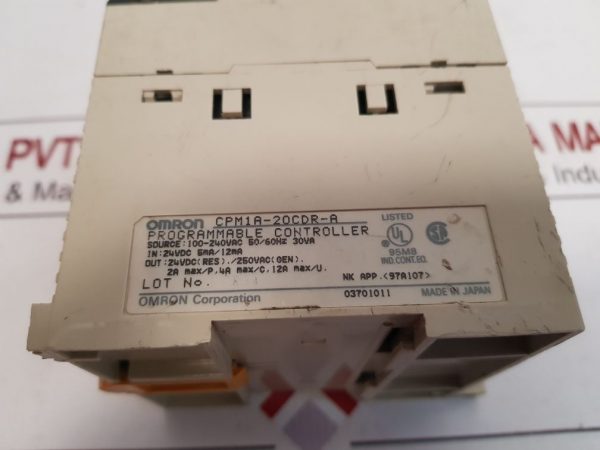 OMRON SYSMAC CPM1A-20CDR-A PROGRAMMABLE CONTROLLER