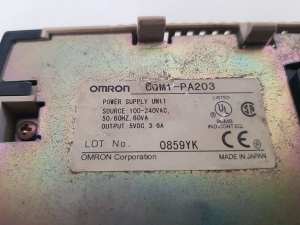 OMRON CQM1-PA203 POWER SUPPLY UNIT