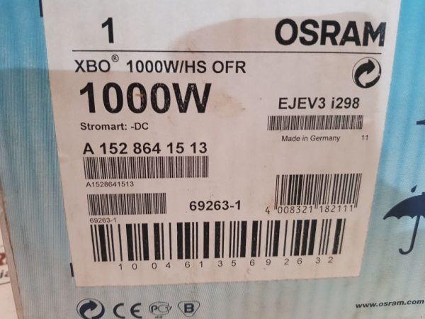 OSRAM XBO 1000W/HS OFR DISPLAY/OPTIC LAMP