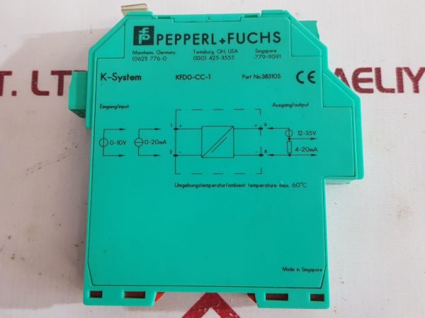 PEPPERL+FUCHS K-SYSTEM KFD0-CC-1 CURRENT DRIVER/REPEATER