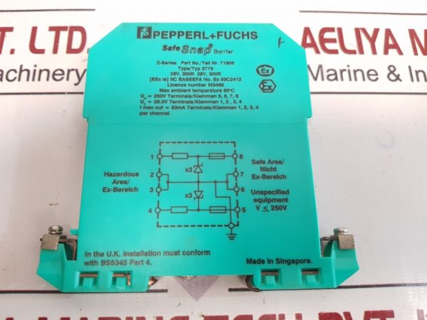 PEPPERL+FUCHS Z-SERIES 71806 SAFE SNAP BARRIER Z779