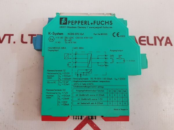 PEPPERL+FUCHS K-SYSTEM KCD2-STC-EX1 SMART TRANSMITTER POWER SUPPLY
