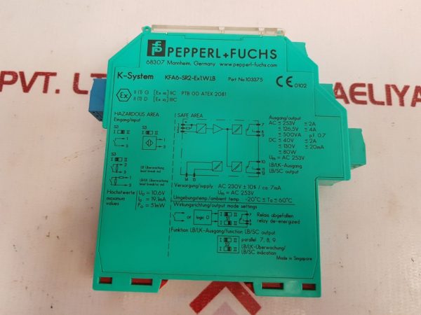PEPPERL+FUCHS K-SYSTEM KFA6-SR2-EX1.W.LB SWITCH AMPLIFIER