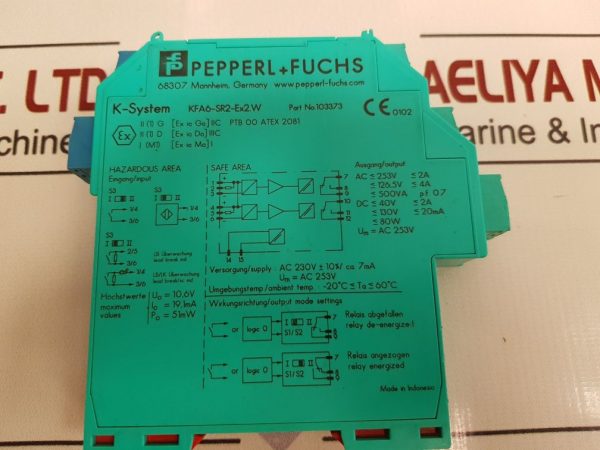 PEPPERL+FUCHS K-SYSTEM KFA6-SR2-EX2.W SWITCH AMPLIFIER 103373
