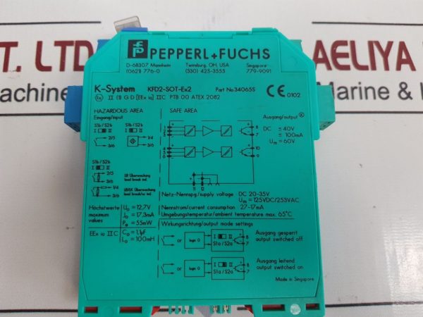 PEPPERL+FUCHS K-SYSTEM KFD2-SOT-EX2 SWITCH AMPLIFIER 34065S