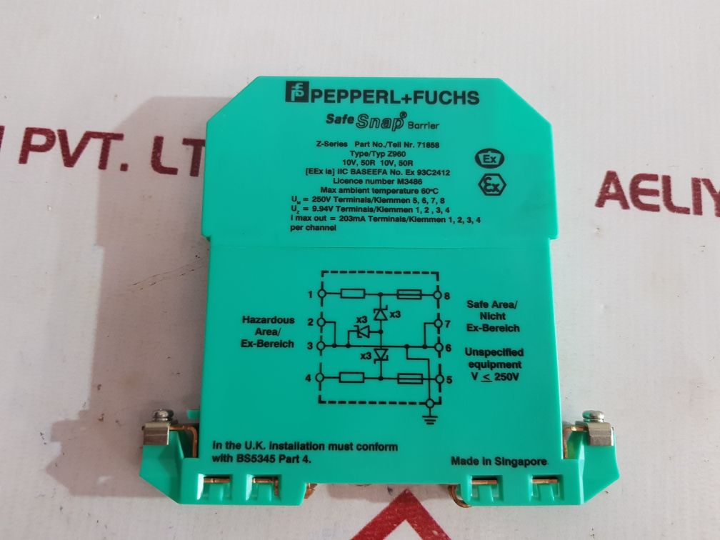 PEPPERL+FUCHS Z-SERIES Z960 SAFE SNAP BARRIER 71858