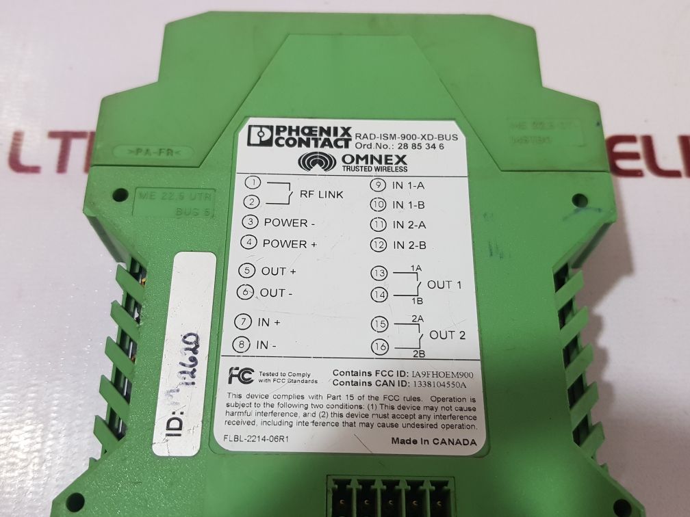PHOENIX CONTACT RAD-ISM-900-XD-BUS WIRELESS MODULE