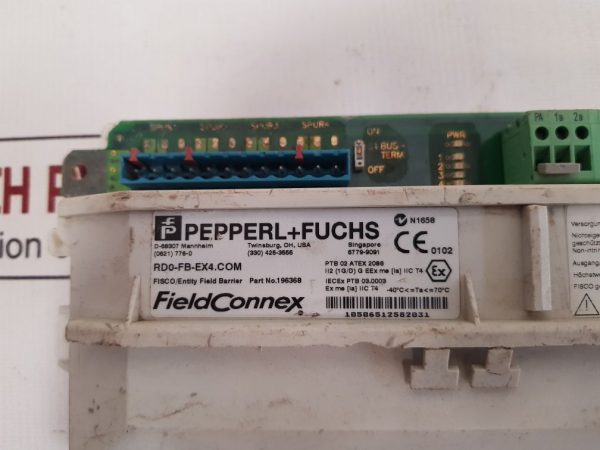 PEPPERL+FUCHS RD0-FB-EX4.COM FIELD CONNEX BARRIER