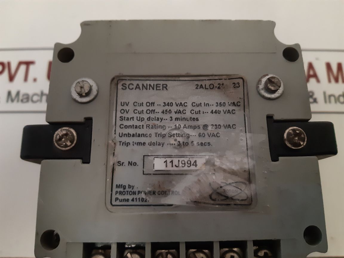 PROTON POWER CONTROL 2ALO-20-323 SCANNER MONITOR