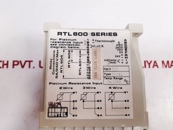 RAYTEL RTL602 TEMPERATURE CONTROLLER
