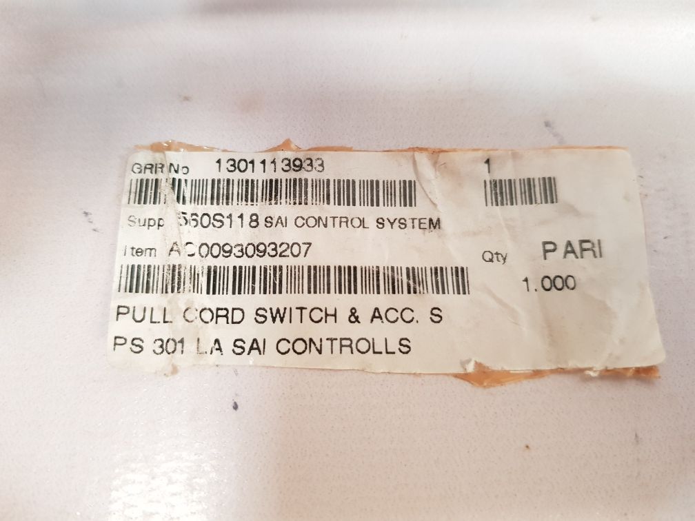 SAI CONTROL 301LA PULL CORD SWITCH