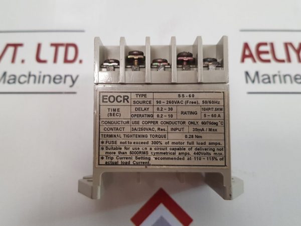 SAMWHA EOCR SS-60 ELECTRONIC OVER CURRENT RELAY