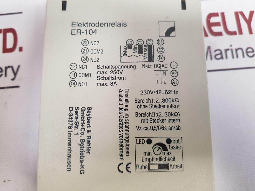 SERA ER-104 ELEKTRODENRELAIS/ ELECTRODE RELAY