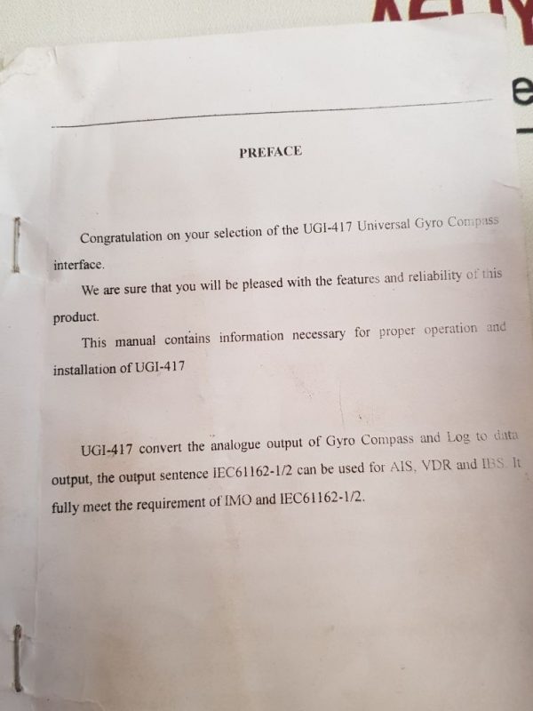 SHANGHAI UGI-417 GYRO COMPASS INTERFACE