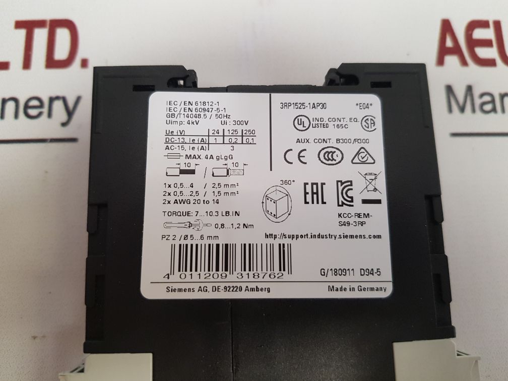 SIEMENS SIRIUS 3RP1525-1AP30 TIME RELAY