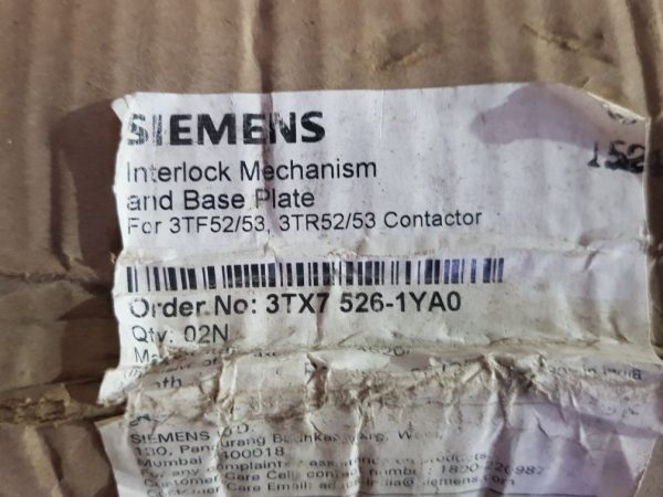SIEMENS 3TX7 521-1A INTERLOCK MECHANISM AND BASE PLATE N80933233