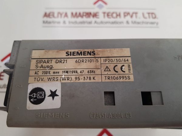 SIEMENS SIPART DR21 6DR2101-5 CONTROLLER C73451-A3004-C3