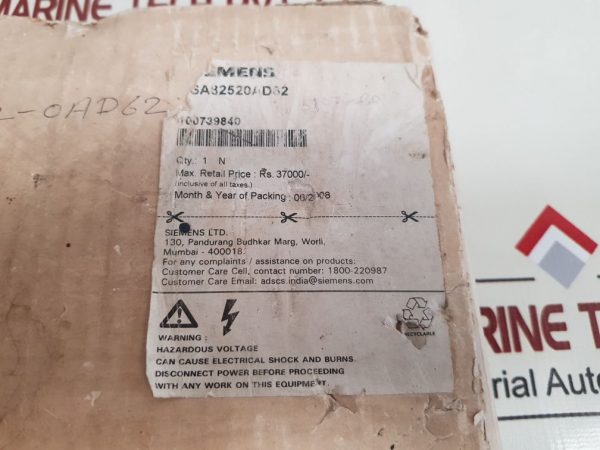 SIEMENS 6SA8252-0AD62 INTERFACE MODULE DISPLAY UNIT BOARD