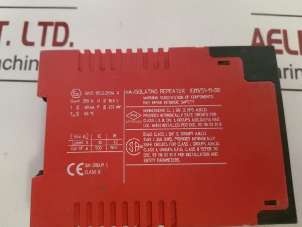 STAHL 9311/51-11-00 MA-ISOLATING REPEATER