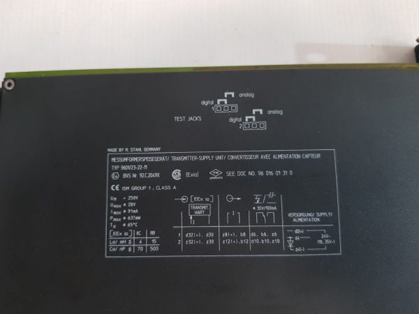 STAHL ICS1000 TRANSMITTER-SUPPLY UNIT