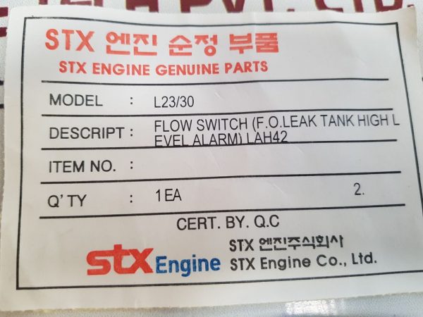 STX ENGINE L23/30 FLOW SWITCH LAL25