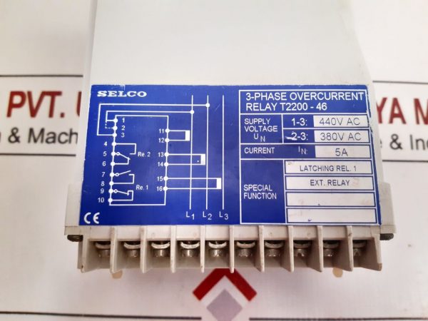 SELCO T2200 3-PHASE OVER-CURRENT RELAY