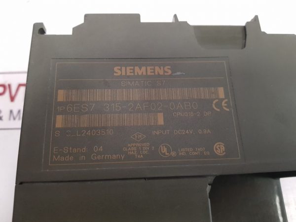 SIEMENS SIMATIC S7 CPU315-2 DP MODULE