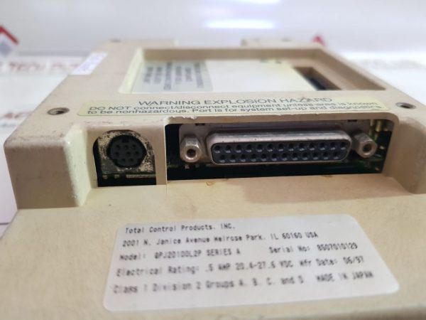 TOTAL CONTROL QPJ2D100L2P DISPLAY PANEL