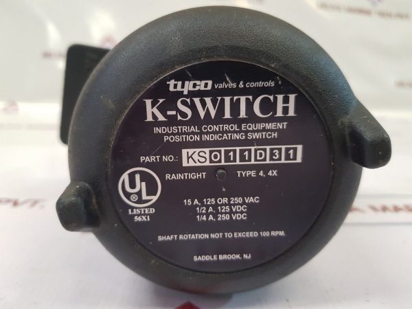 TYCO KS011D31 INDUSTRIAL CONTROL EQUIPMENT POSITION INDICATING SWITCH