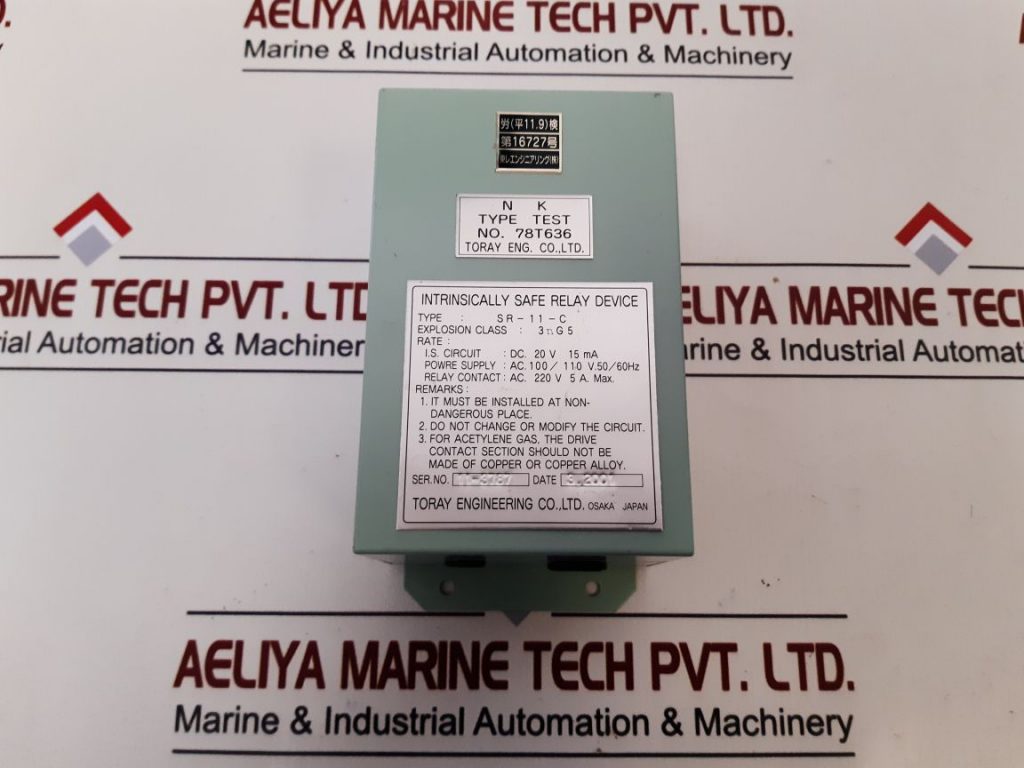 TORAY ENGINEERING SR11C INTRINSICALLY SAFE RELAY DEVICE Aeliya Marine