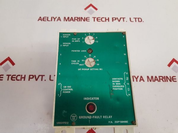 WESTINGHOUSE 255P156H06C GROUND FAULT RELAY